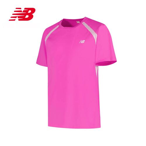 Newbalance网球服26法网新款男子网球T恤短袖圆领上衣快干透气