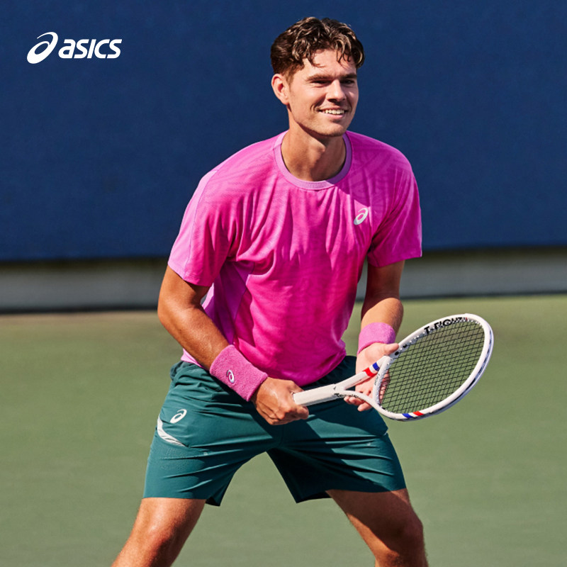 Asics亚瑟士网球服男26澳网新款短袖T恤运动上衣快干2041A391