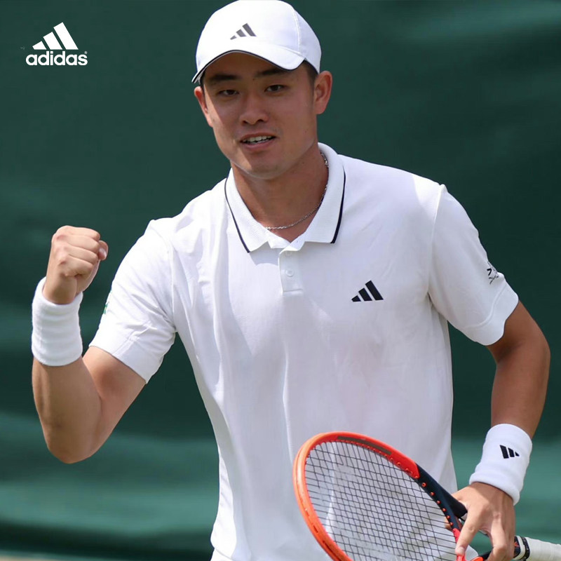 阿迪达斯网球服男蒂姆吴易昺温网polo衫运动短袖上衣hs3317