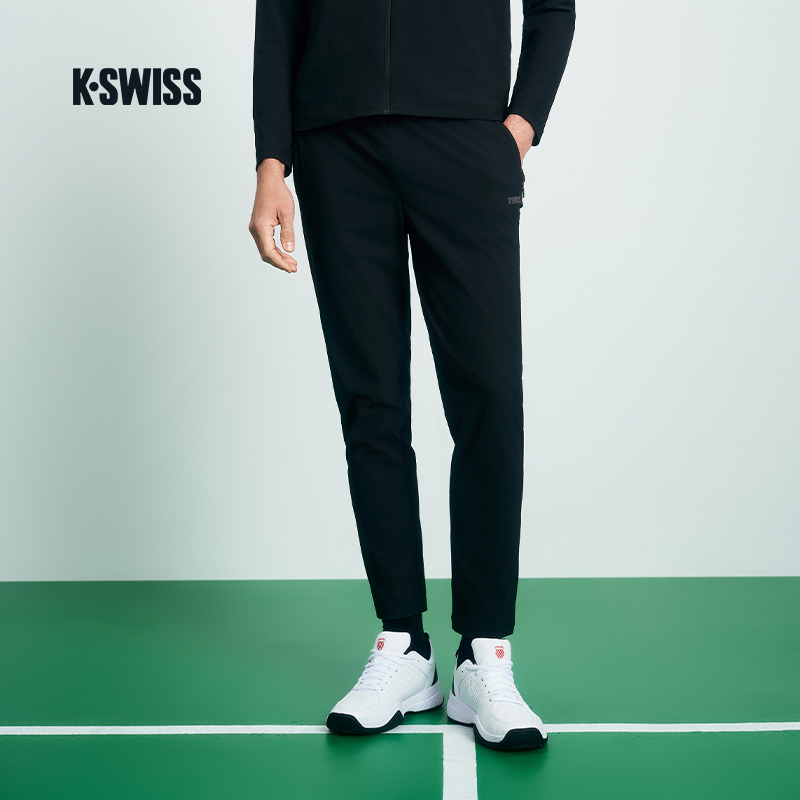 KSWISS盖世威网球服男子25秋季新款运动长裤收腿裤1011567-008