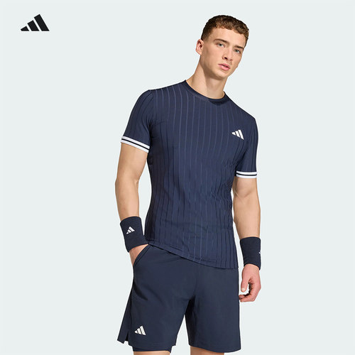 Adidas阿迪达斯网球服男26法网兹维列夫同款上衣短袖T恤KD7599
