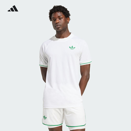 Adidas阿迪达斯三叶草网球服25年兹维列夫温网同款短袖T恤JM1161
