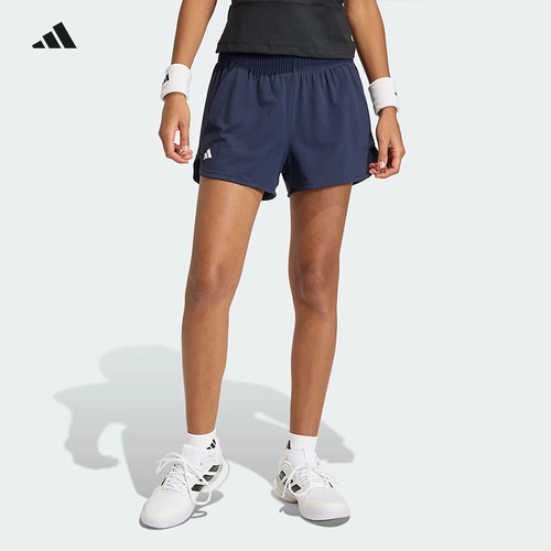 Adidas阿迪达斯网球服女26法网新款克拉拉同款运动快干短裤KG7358