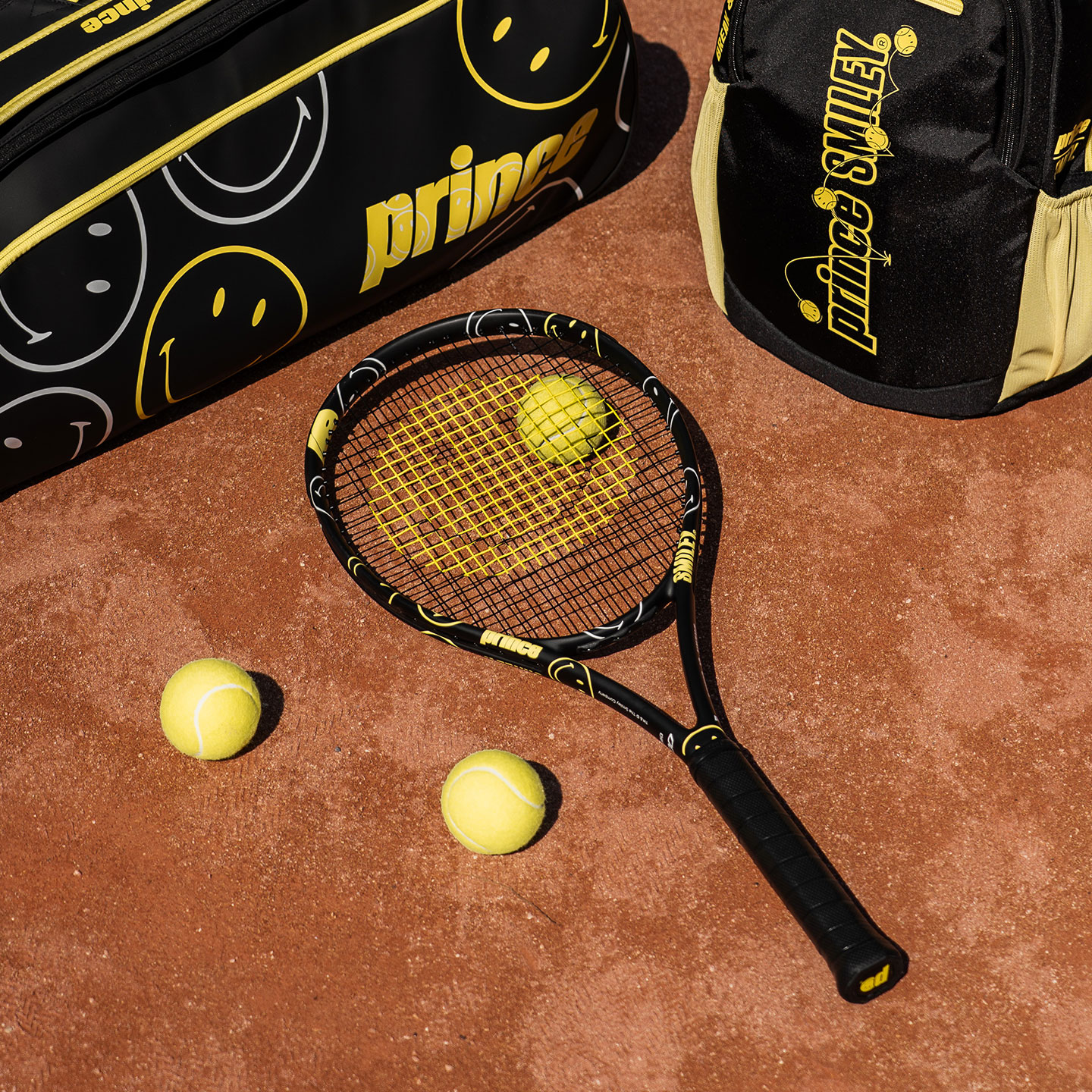 Prince×smiley联名款儿童网球拍青少年进阶25/26寸全碳素笑脸拍