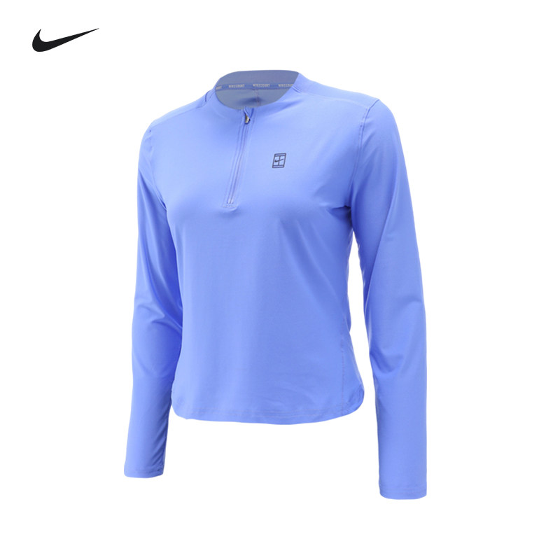 Nike耐克女子网球长袖训练服郑钦文澳网半拉链快干运动服FZ6738
