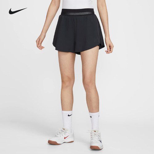 Nike耐克网球运动短裤女速干透气梭织跑步带内衬防走光裙裤FZ6724