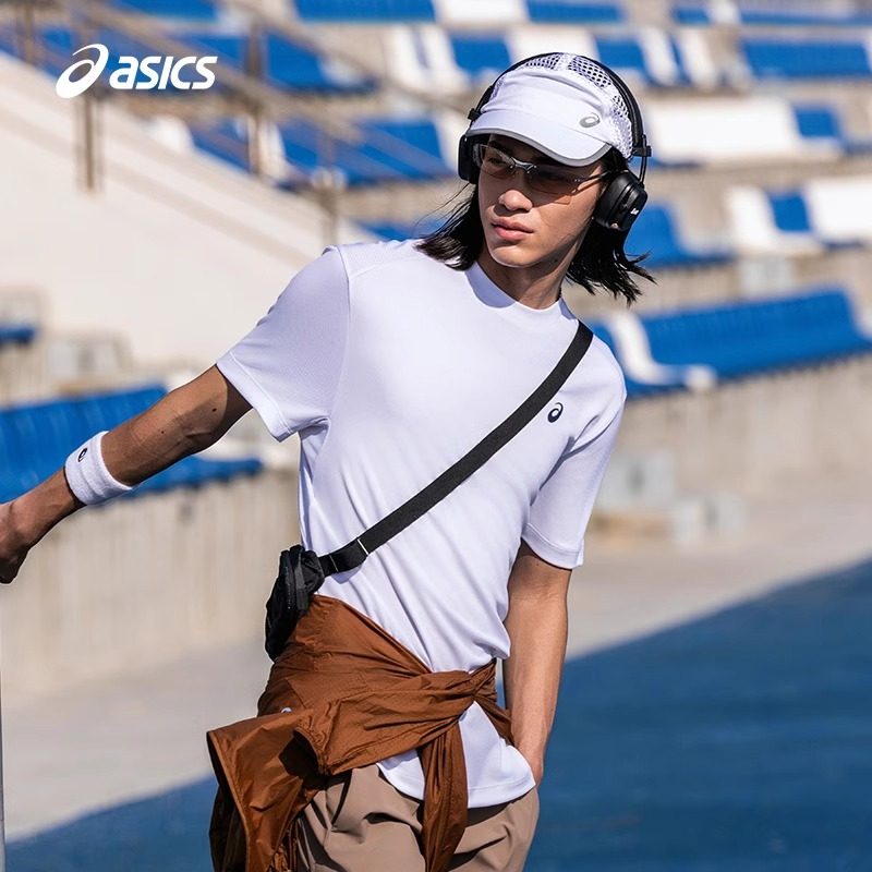 ASICS亚瑟士男子网球T恤2025新款透气舒适圆领T恤网球运动短袖