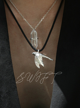 《无脚鸟》纯银项链 雨燕男项链 MUSA原创
