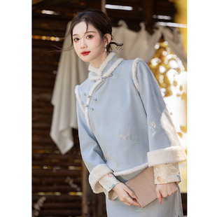 忆南栀2025新款改良旗袍套装女秋冬款独特绝美年轻款高级感超好看