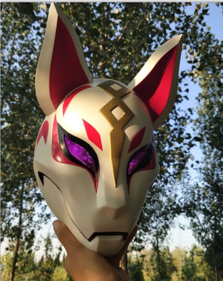 天狐堡垒之夜狐狸面具面具全脸面具cosplay 面具