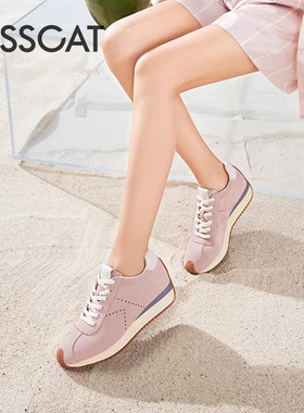 KISS CAT/接吻猫春秋厚底系带阿甘鞋休闲运动德训鞋女KA54155-55
