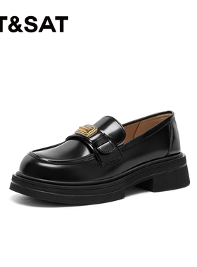 St&Sat/星期六春秋新款乐福鞋厚底增高一脚蹬单鞋女SSC3111C2C