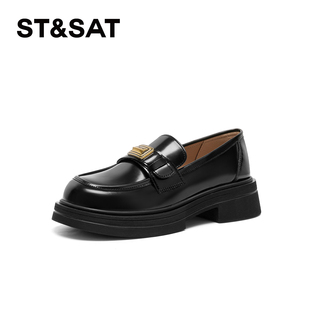 厚底增高一脚蹬单鞋 乐福鞋 女SSC3111C2C 星期六春秋新款 St&Sat