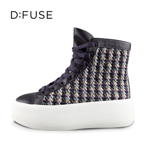 迪芙斯欧美厚底增高马丁靴