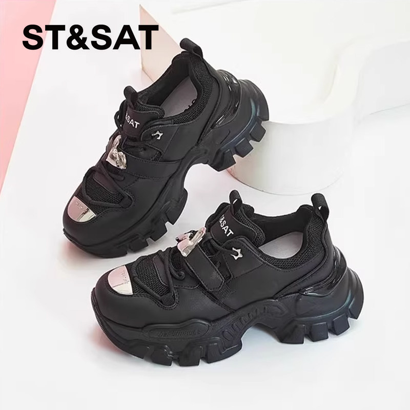 星期六舒适透气时尚百搭老爹鞋女