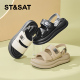 星期六夏季 新款 厚底沙滩鞋 St&Sat 增高露趾休闲凉鞋 女SSC21150R9