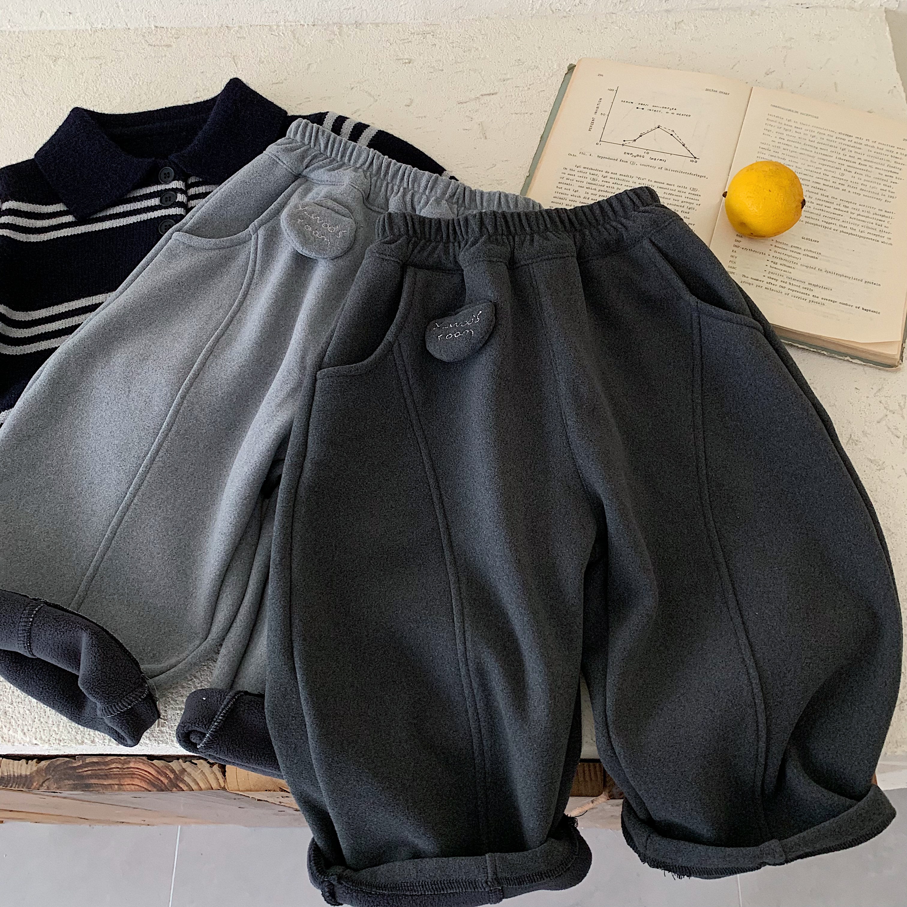 不二妈加绒直筒休闲裤冬季款洋气