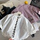 儿童白衬衫 小童卡通上衣潮宝宝休闲衬衣女洋气 男纯棉2026春秋新款
