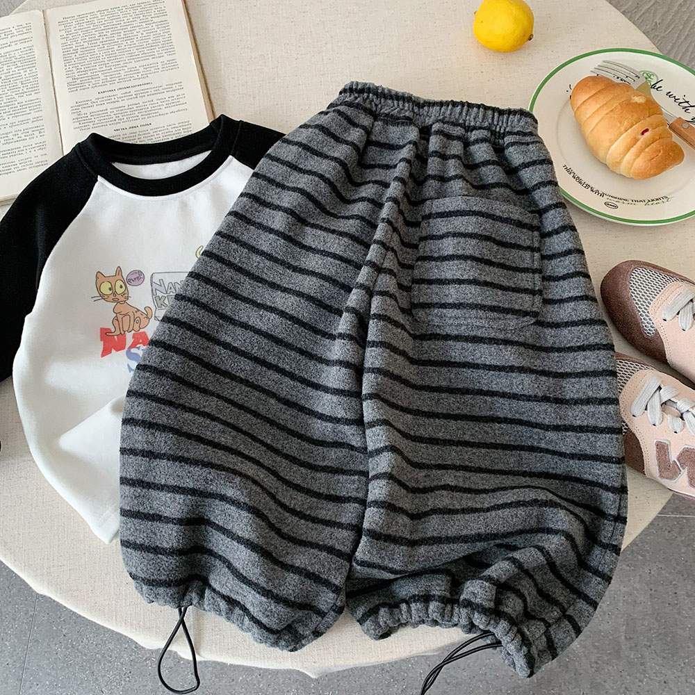 不二妈儿童加绒加厚长裤冬季保暖