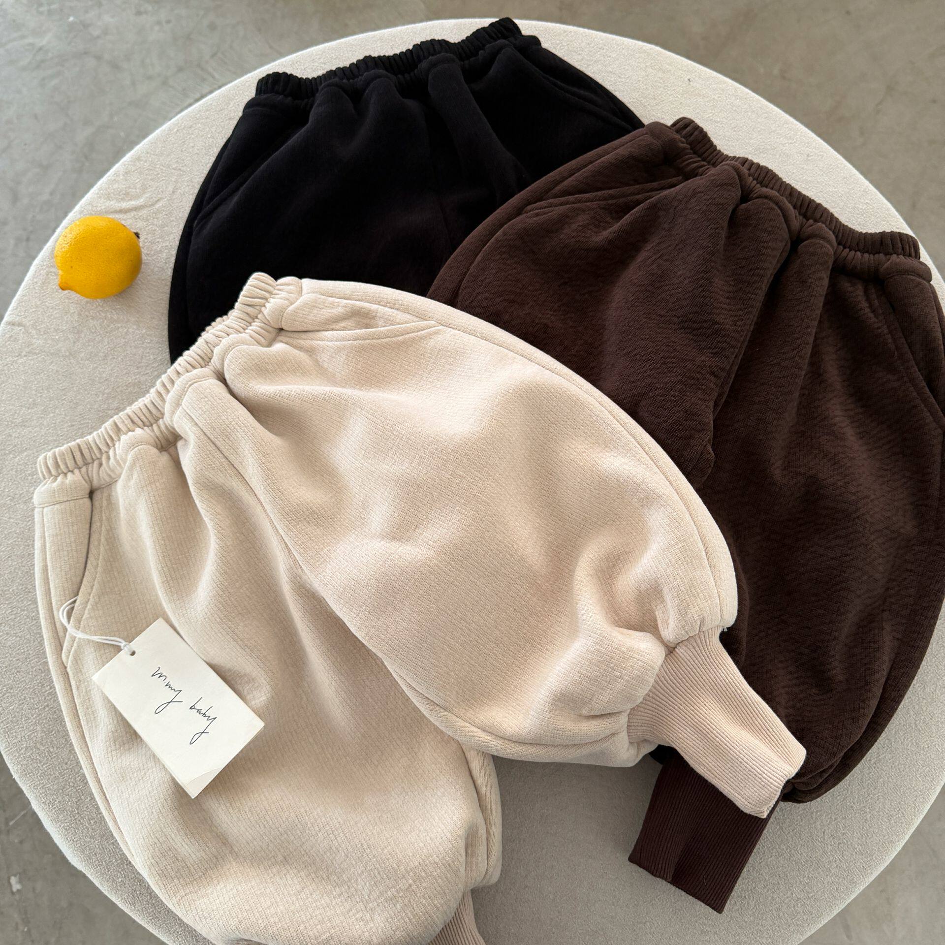 不二妈束脚垮裤冬季洋气加绒加厚