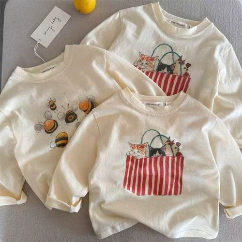 不二妈卡通T恤秋季长袖可爱洋气