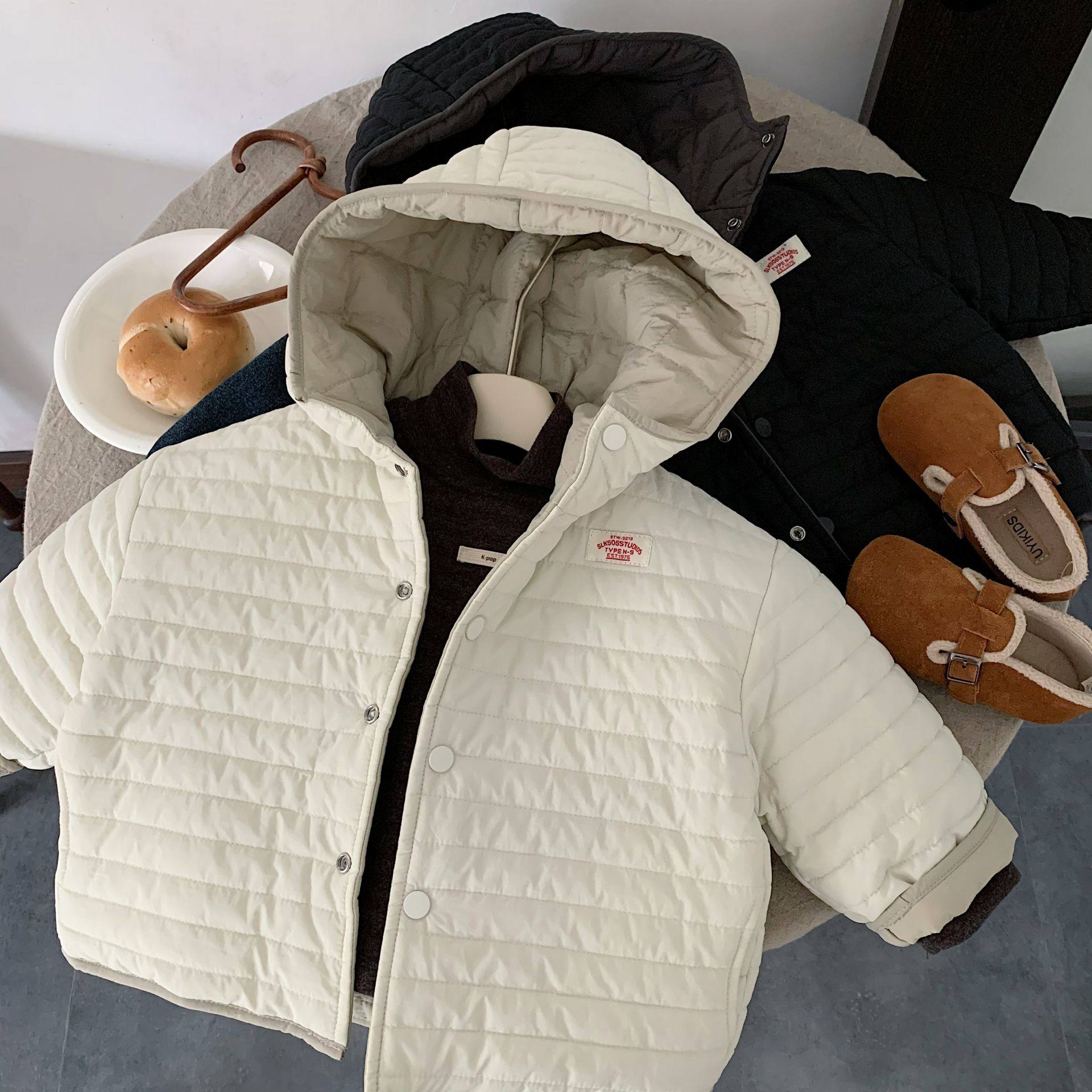 儿童连帽棉服男2025秋冬新款小童纯色棉袄洋气宝宝连帽外套女夹棉,童装/婴儿装/亲子装,棉袄/棉服,淘宝优惠券,粉丝福利购,淘宝优惠卷