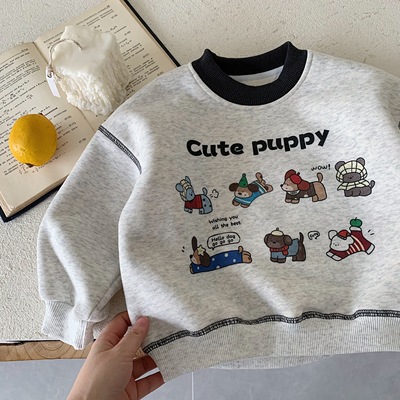 不二妈加绒卫衣冬款保暖洋气卡通