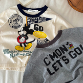 男童2024新款 小童插肩袖 潮宝宝长袖 儿童卡通T恤秋季 打底衫 女洋气