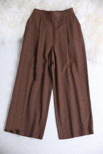 亲肤棉麻松紧腰宽松休闲裤 不买要后悔百搭慵懒风 日本DAN F18