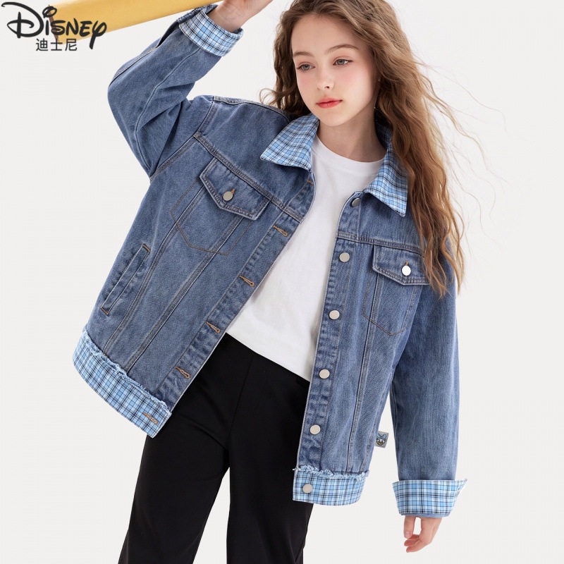 女童春秋休闲牛仔外套洋气