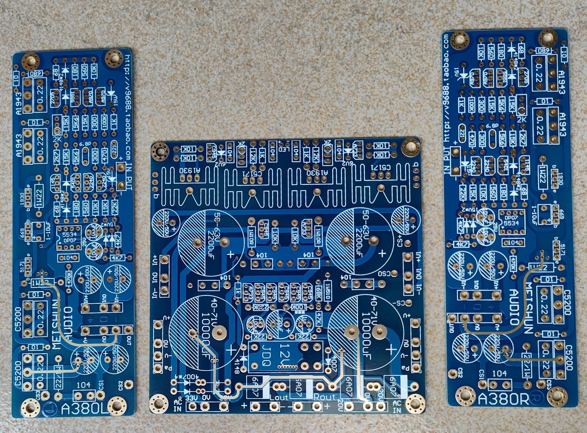 美顺电流传输发烧HIFI功放纯甲类（只卖A380后级线路板）