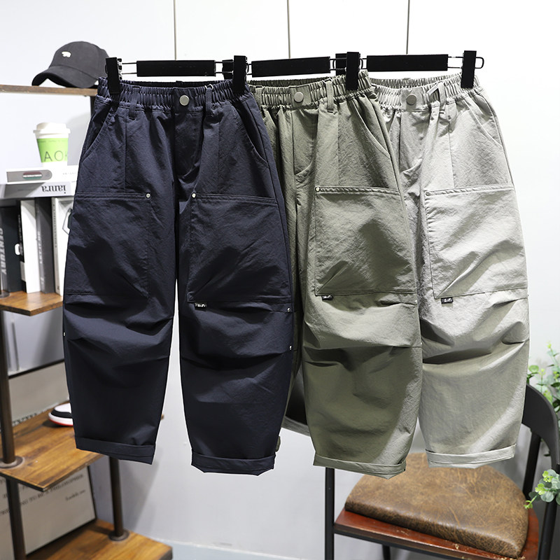 啦芙莱童装2026春季新款男女童工装风休闲裤中大童弯刀裤长裤1677,童装/婴儿装/亲子装,裤子,淘宝优惠券,粉丝福利购,淘宝优惠卷