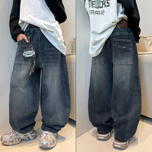 2025秋季 长裤 新款 宽松休闲百搭牛仔裤 66113 男女童韩版 大E小e童装