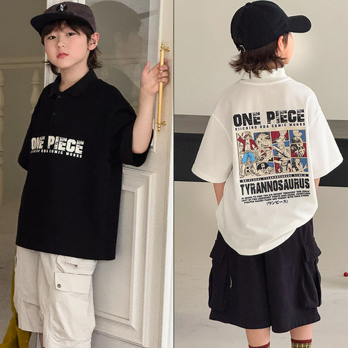 大E小e男女童海贼王POLO衫短袖潮