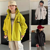 大E小e童装 中大童连帽外套25A603 百搭拉链衫 2025春新款 男女童韩版