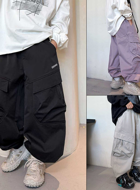 大E小e童装2025秋季新款儿童休闲裤中大童炸街工装裤长裤潮66102