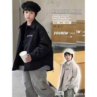 百搭男女童加厚夹棉外套中大童棉服6082 韩版 舟由童装 秋冬新款
