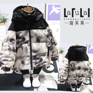 啦芙莱童装 男女中大童90白鸭绒国风洋气羽绒服外套3620 2024冬新款