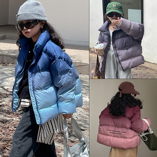 唐家品牌童装冬新款90白鸭绒渐变色羽绒服中大童保暖外套2361