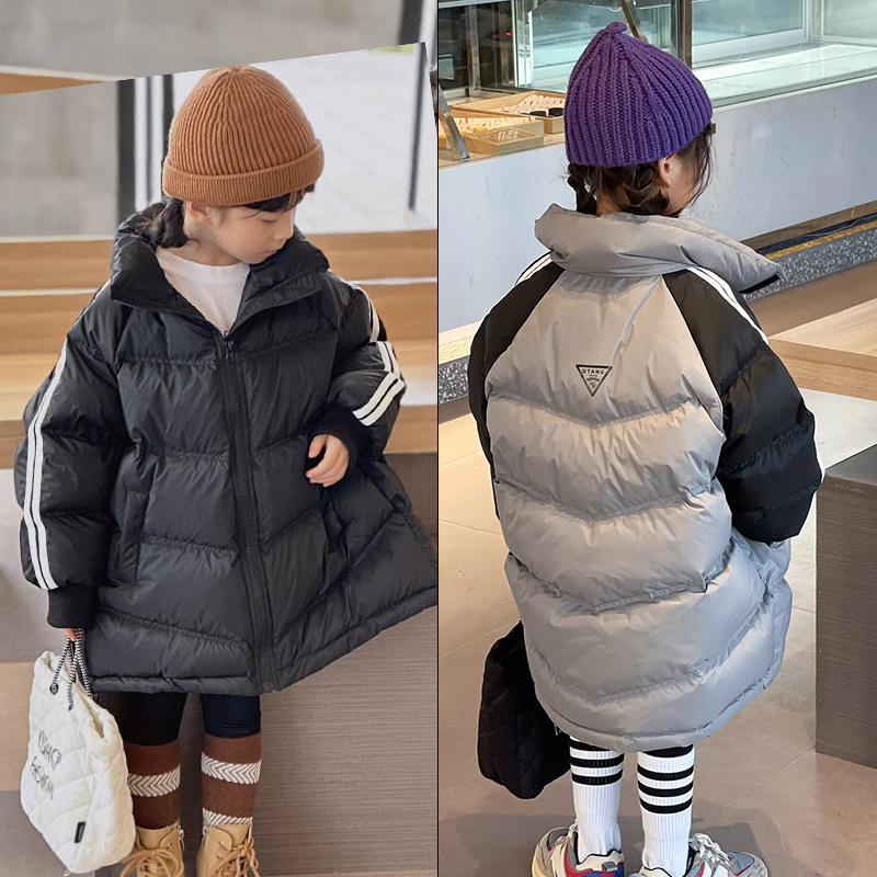 唐家中长款羽绒服中大童保暖外套