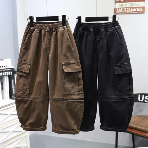 啦芙莱2025秋季款儿童阔腿弯刀裤