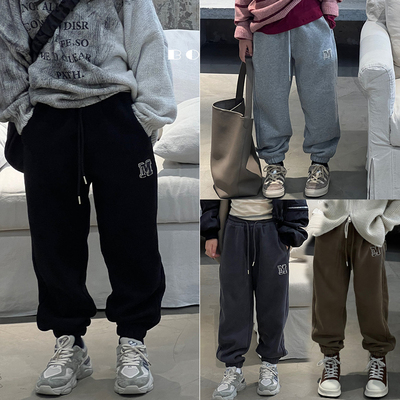 BOQ一体绒加厚针织裤中大童长裤