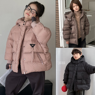 啦芙莱童装 男女儿童90白鸭绒羽绒服柔软面包服外套6017 2024冬新品