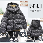 啦芙莱童装 2025冬新款 女童中大童90白鸭绒碎花羽绒服保暖外套3580