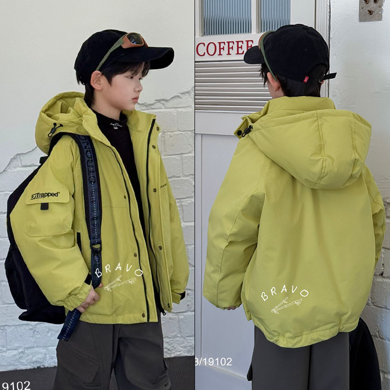 布芮欧童装冬中大童冲锋衣羽绒服