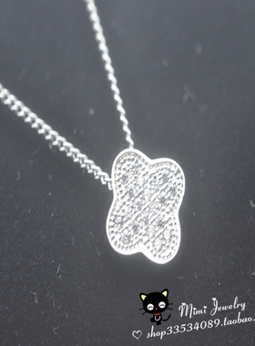 18K镀金幸运lucky四叶草短锁骨链