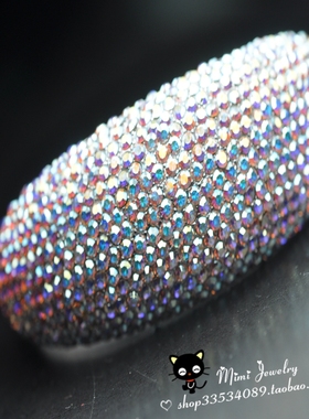 18k金摩登ins水晶孤品幻彩手镯