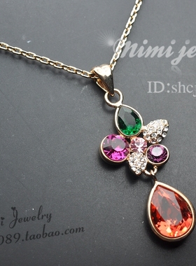 欧洲镀金水晶温柔风项链