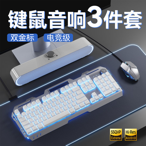 【桌搭子】】键盘鼠标音响三件套