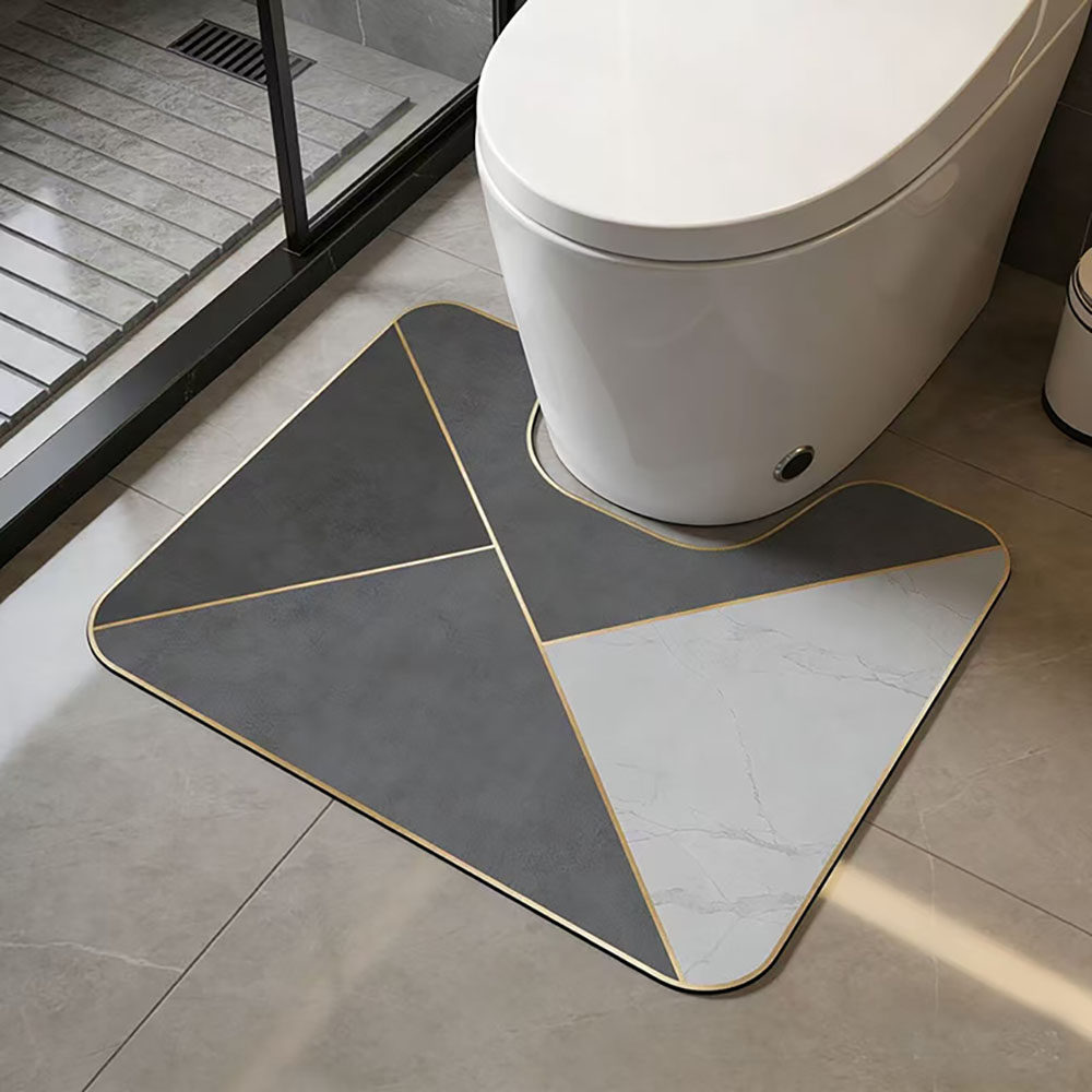马桶地垫家用卫生间防滑垫浴室U型吸水垫厕所马桶脚垫可水洗